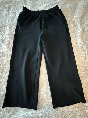 All in Motion Black Rib Wide Leg Pant